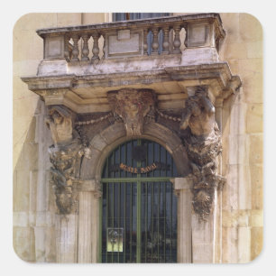 View of the museum entrance square sticker