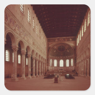 View of the nave and the altar square sticker