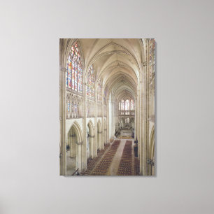 View of the nave and the choir canvas print