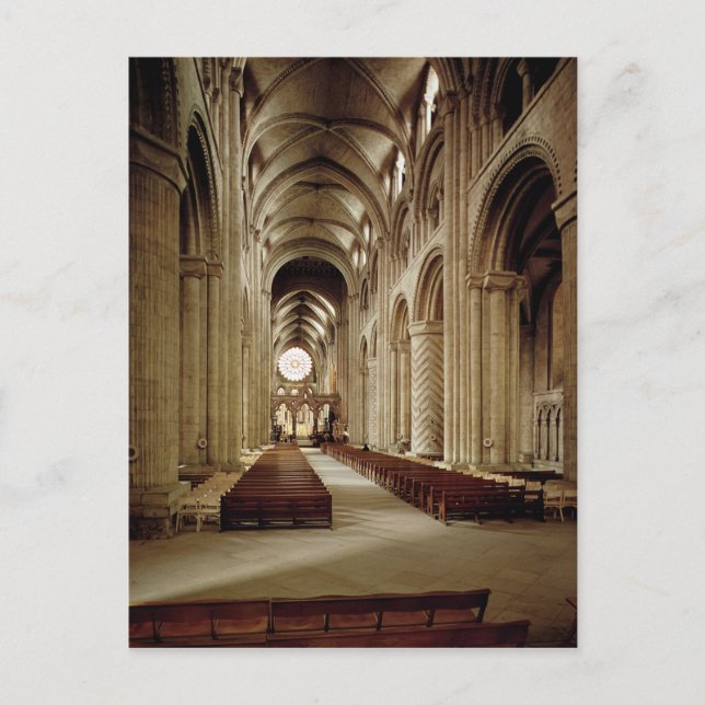 View of the nave, built 1093-1289 postcard (Front)