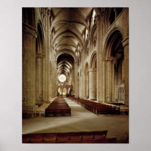 View of the nave, built 1093-1289 poster