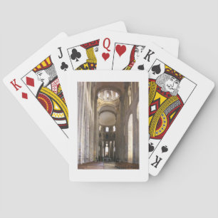 View of the nave, c.1050 (photo) 2 playing cards