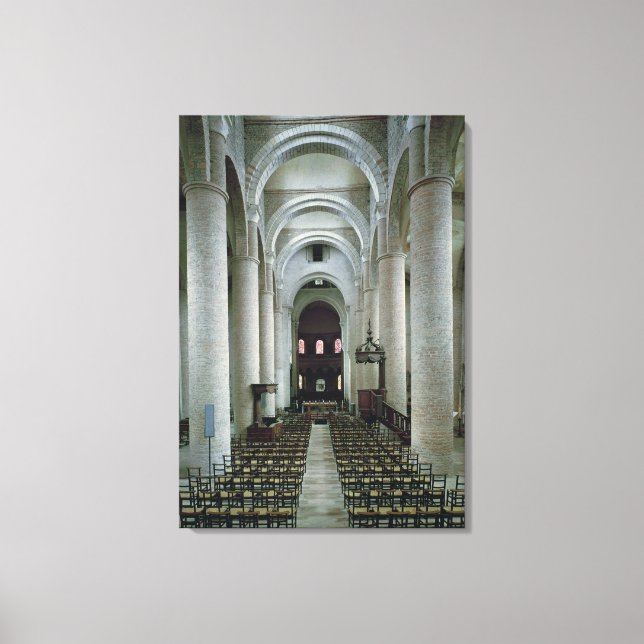 View of the nave, looking towards the altar canvas print (Front)