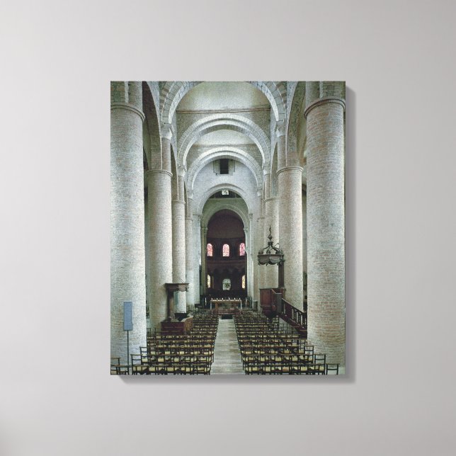 View of the nave, looking towards the altar canvas print (Front)