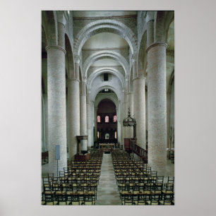 View of the nave, looking towards the altar poster