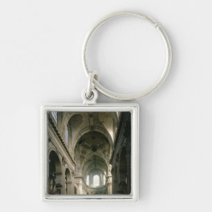 View of the nave towards the choir, built key ring