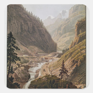 View of the New Simplon Pass, 1811 Square Sticker
