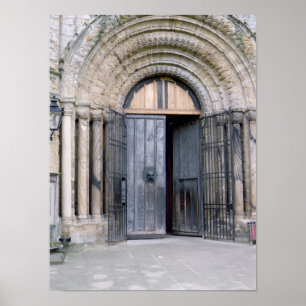 View of the North Door of Durham Cathedral Poster
