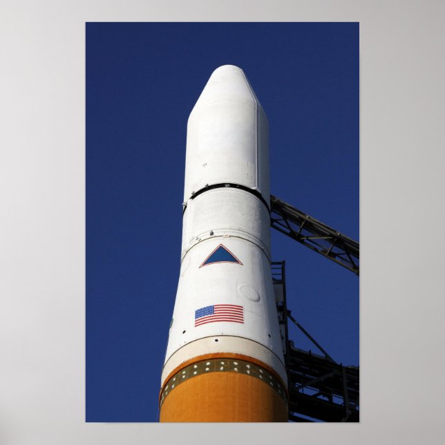 View of the nose cone of the Delta IV rocket Poster (Front)