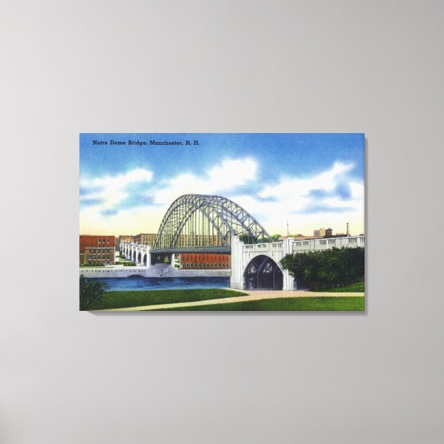 View of the Notre Dame Bridge Canvas Print (Front)