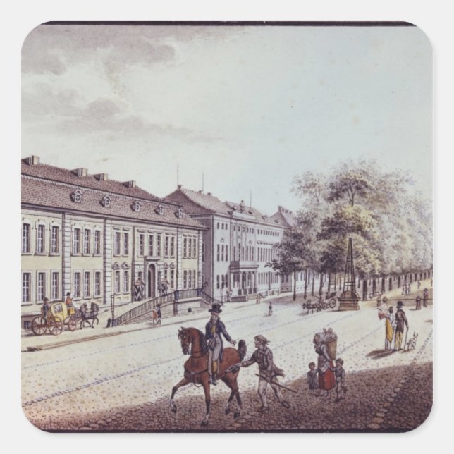 View of the Opera House, Berlin Square Sticker (Front)