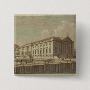 View of the Opera House in Berlin, 1773 15 Cm Square Badge