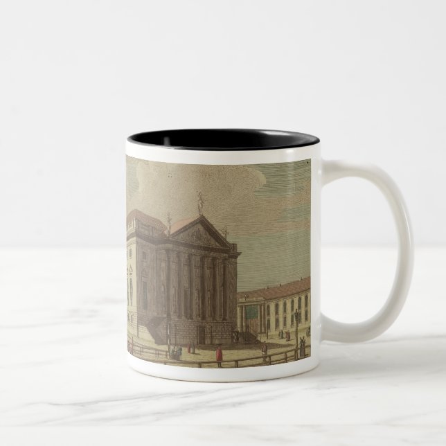 View of the Opera House in Berlin, 1773 Two-Tone Coffee Mug (Right)