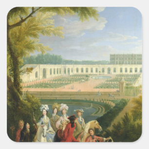 View of the Orangerie at Versailles, after 1697 Square Sticker
