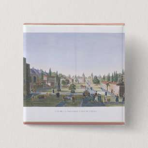 View of the Outer Courtyard of the Seraglio, Topka 15 Cm Square Badge