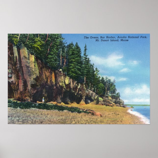 View of the Ovens at Bar Harbour Poster (Front)