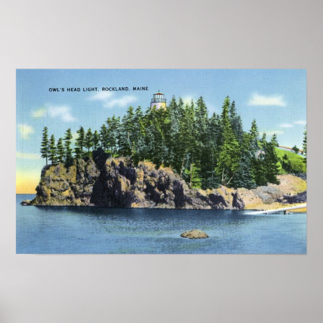 View of the Owl's Head Lighthouse 2 Poster (Front)