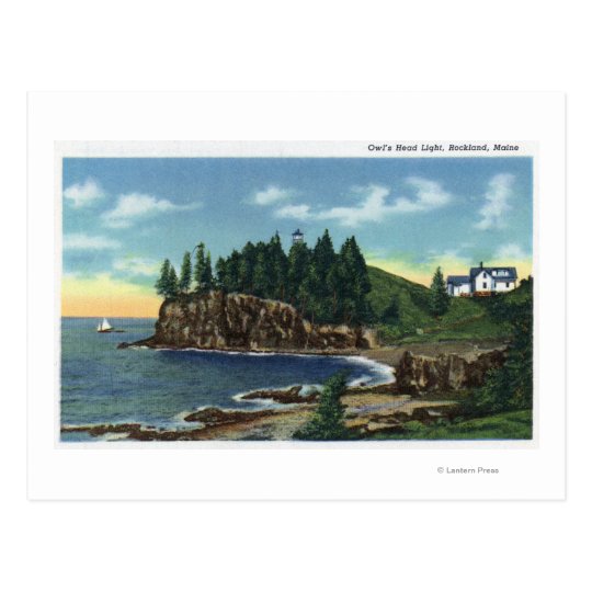 View of the Owl's Head Lighthouse Postcard