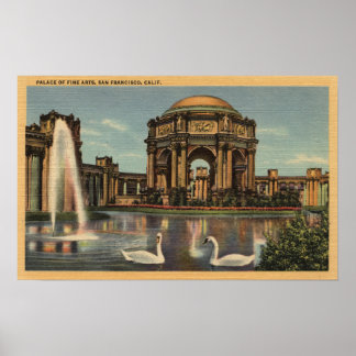 View of the Palace of Fine Arts Poster
