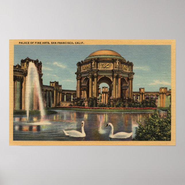 View of the Palace of Fine Arts Poster (Front)