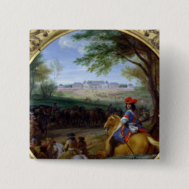 View of the Palace of Versailles in 1669 15 Cm Square Badge (Front)