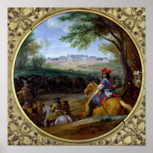 View of the Palace of Versailles in 1669 Poster