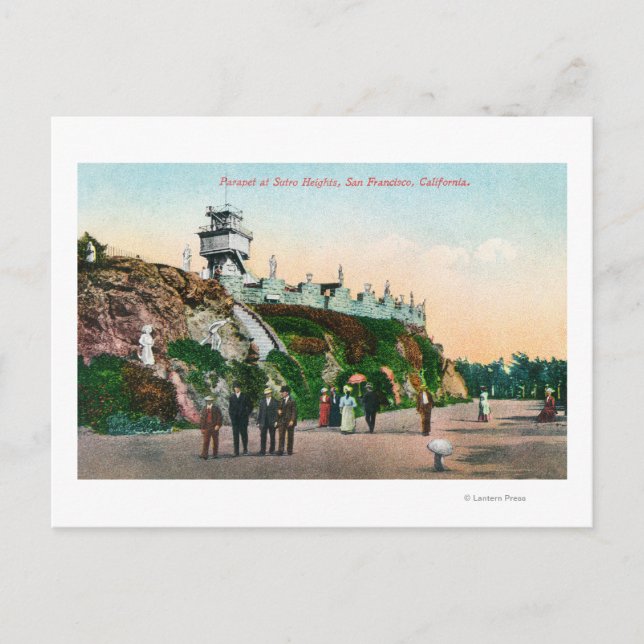 View of the Parapet at Sutro Heights # 2 Postcard (Front)