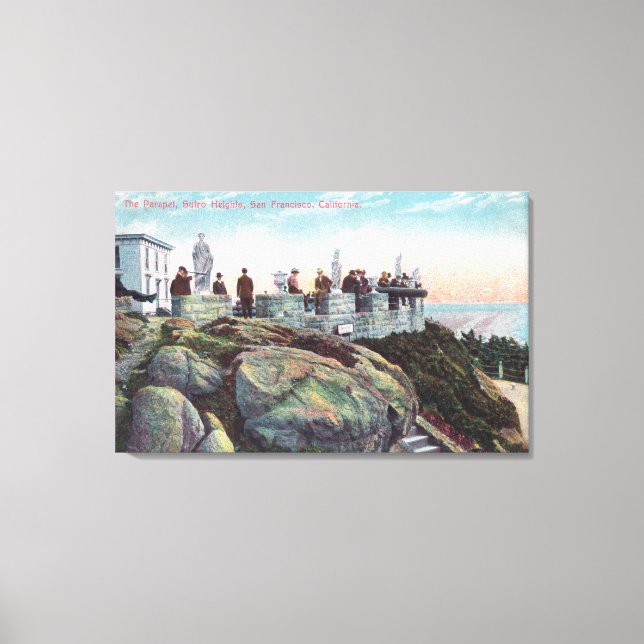 View of the Parapet at Sutro Heights Canvas Print (Front)