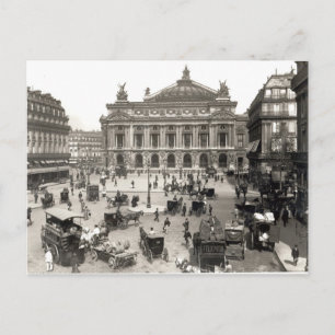 View of the Paris Opera House, 1890-99 Postcard