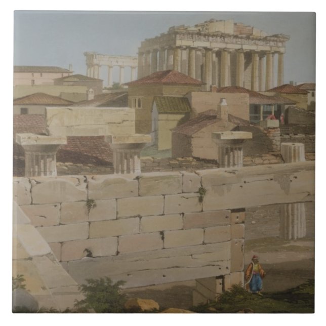 View of the Parthenon from the Propylaea, plate 7 Tile (Front)