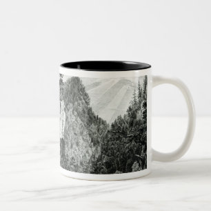 View of the Passaic River Waterfall, New Jersey Two-Tone Coffee Mug