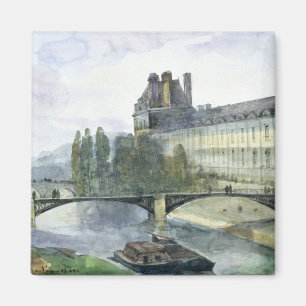 View of the Pavillon de Flore of the Louvre Magnet