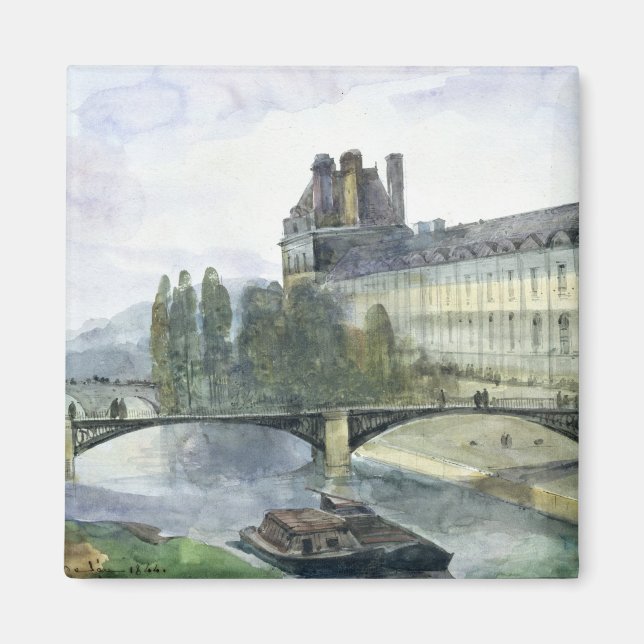 View of the Pavillon de Flore of the Louvre Magnet (Front)
