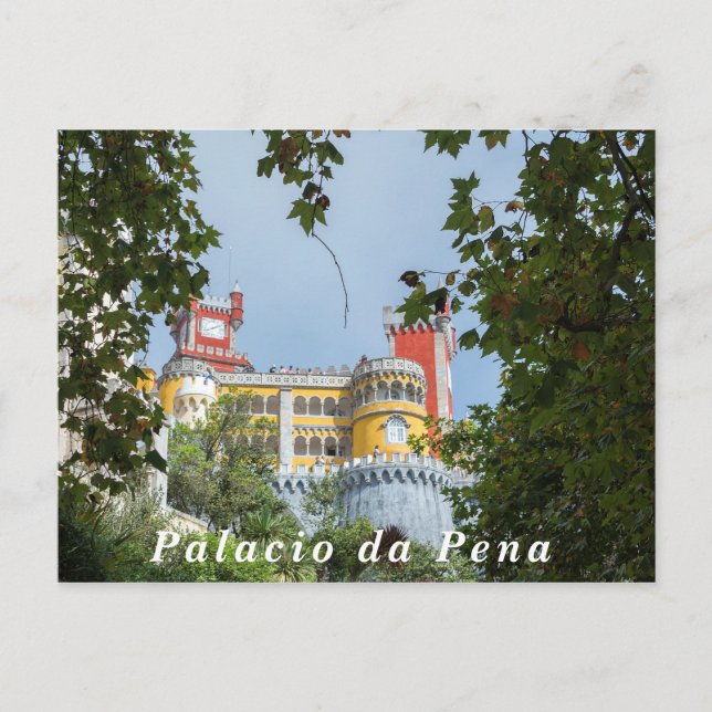 View of The Pena Palace. Postcard (Front)