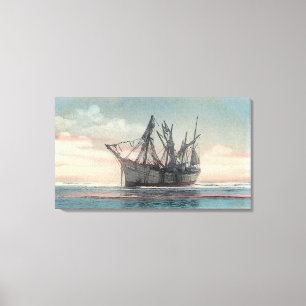 View of the Peter Iredale Shipwreck Canvas Print