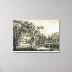 View of the Petrifying Spring commonly called the Canvas Print