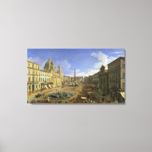 View of the Piazza Navona, Rome Canvas Print