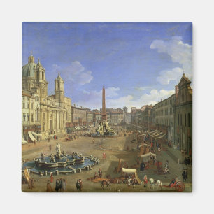 View of the Piazza Navona, Rome Magnet