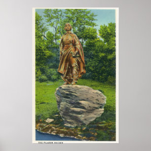 View of the Pilgrim Maiden Statue Poster