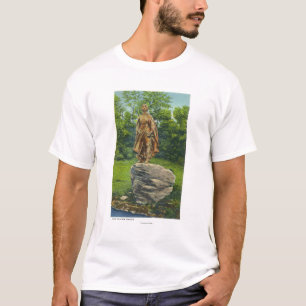 View of the Pilgrim Maiden Statue T-Shirt