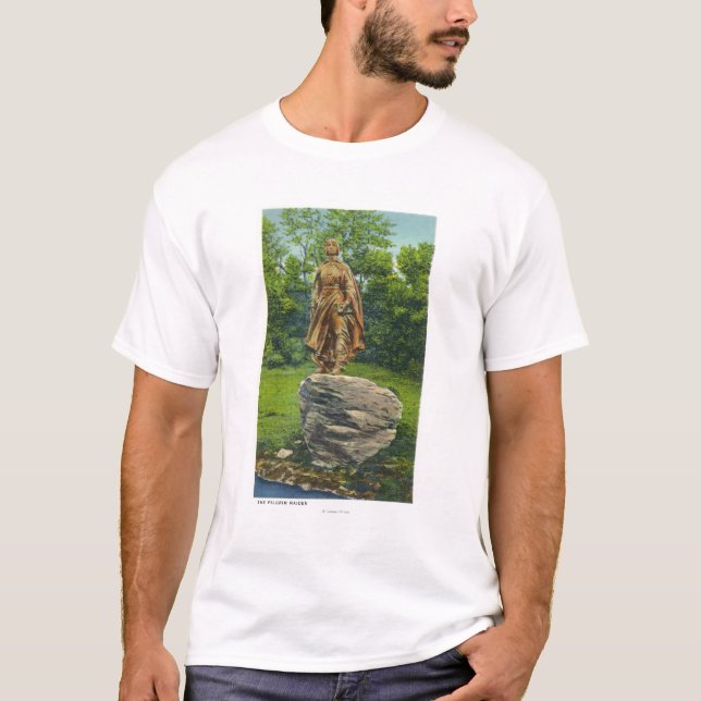 View of the Pilgrim Maiden Statue T-Shirt (Front)