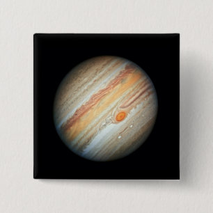 View of the Planet Jupiter (Hubble Telescope) 15 Cm Square Badge