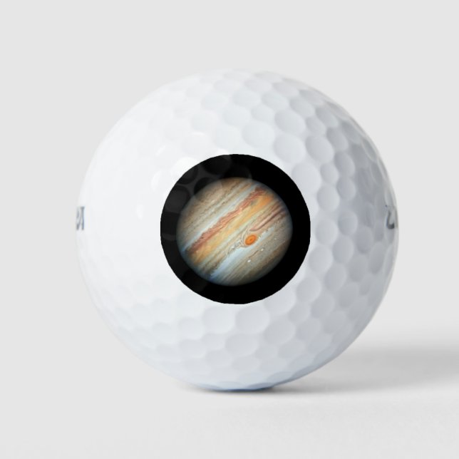 View of the Planet Jupiter (Hubble Telescope) Golf Balls (Front)