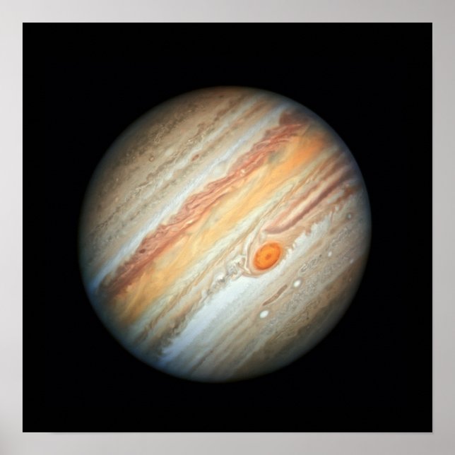 View of the Planet Jupiter (Hubble Telescope) Poster (Front)