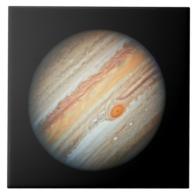 View of the Planet Jupiter (Hubble Telescope) Tile (Front)