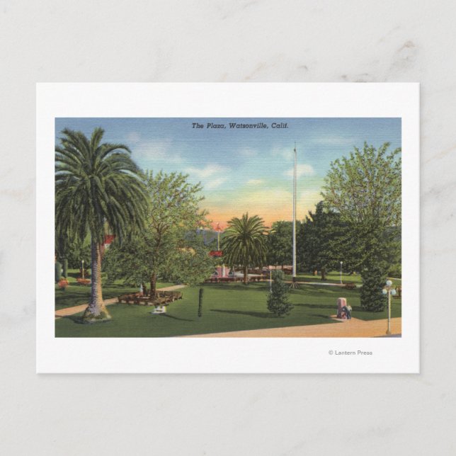 View of the Plaza Postcard (Front)