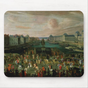 View of the Pont Neuf and the Chateau du Louvre Mouse Mat