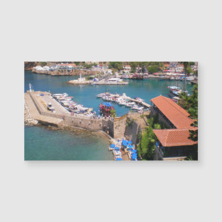 View of the port, beach Mermerly in city Antalya