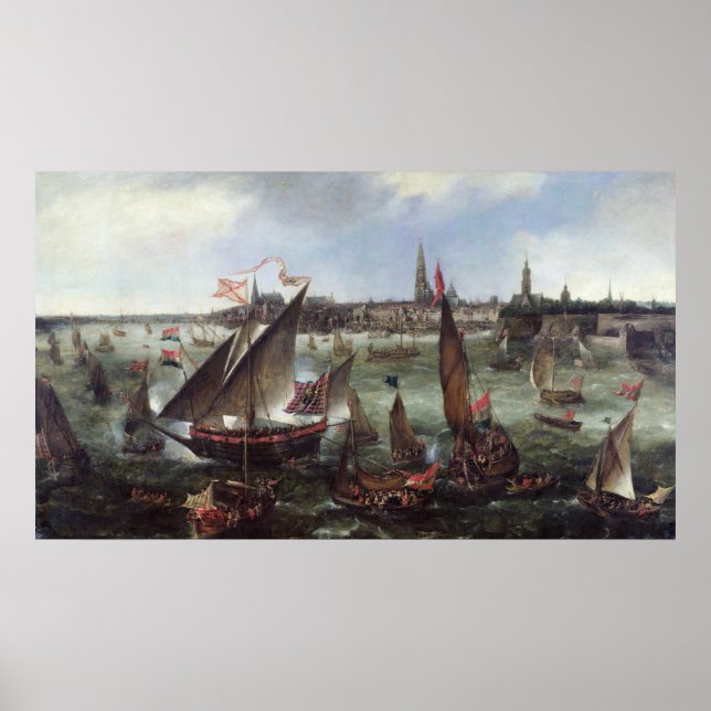View of the Port of Antwerp Poster (Front)