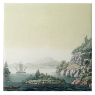 View of the Potomac river near Mount Vernon (colou Tile